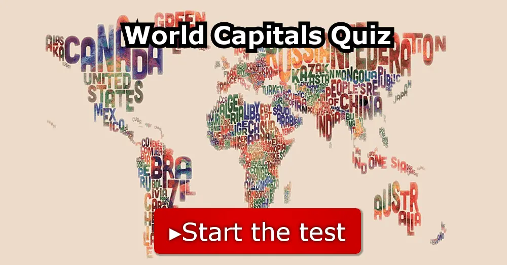 capitals of the world map quiz