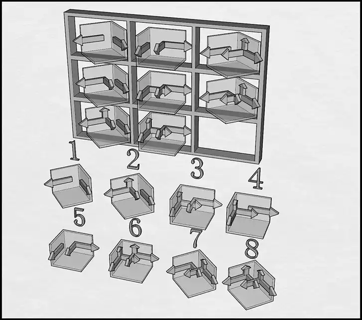 Visual spatial reasoning test